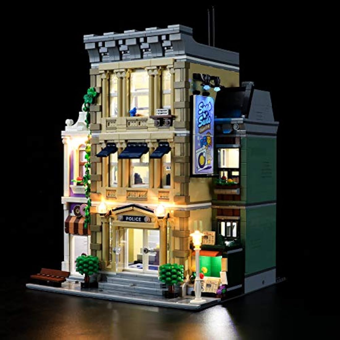 Lightailing Light Set For (Creator Expert Police Station） Building Blocks Model - Led Light kit Compatible With Lego 10278(NOT Included The Model)