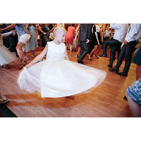 SnapFloors 3X3DKMAPLEFLOOR Modular Dance Floor Kit (3' x 3'), DARK MAPLE, 21 Piece