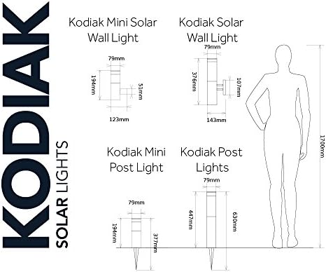 SolarCentre® Kodiak Outdoor Solar Powered Garden Post Lights (Set of 2)