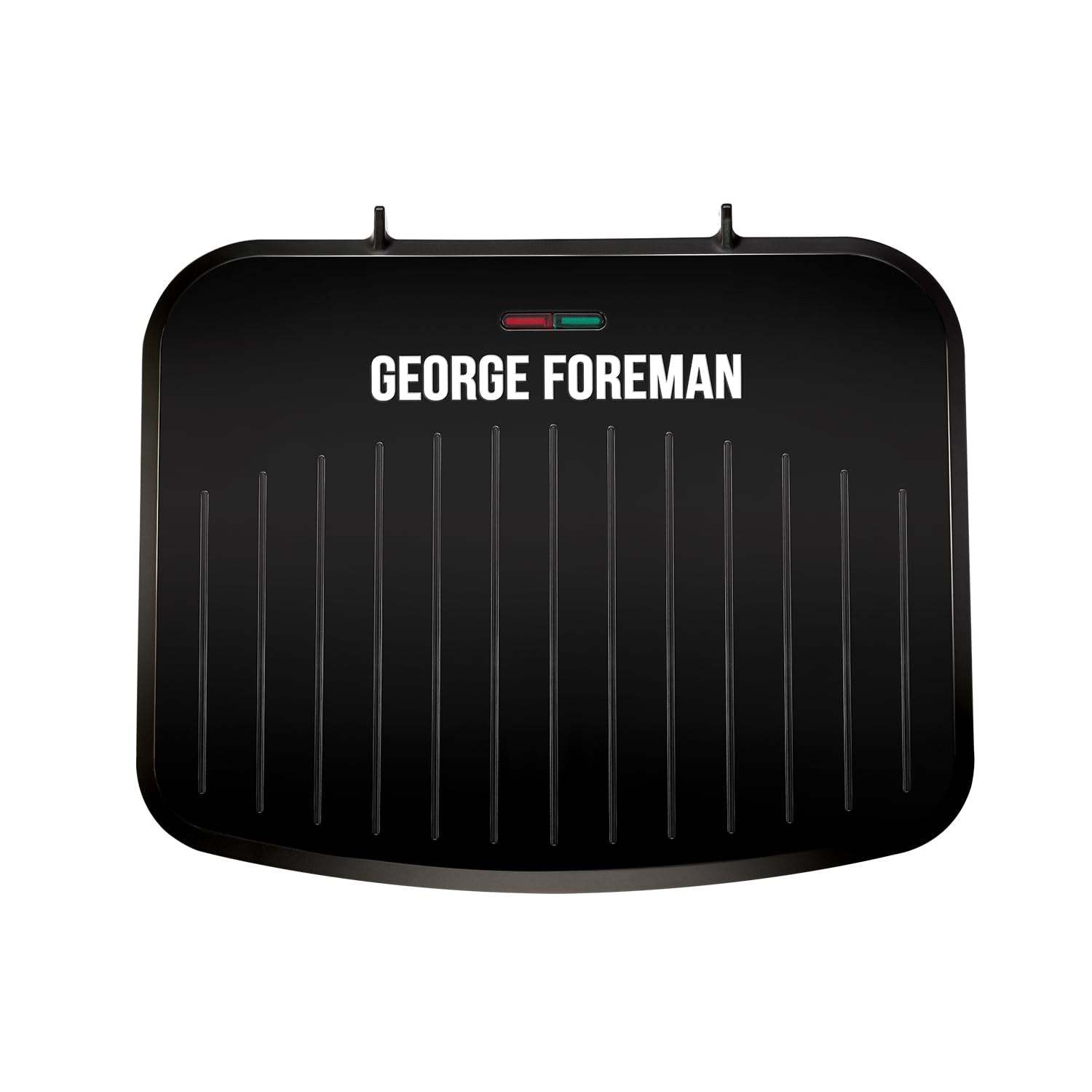 George Foreman Large Electric Fit Grill [Non stick, Healthy, Griddle, Toastie, Hot plate, Panini, BBQ, Energy saving, Vertical storage, Easy clean, Drip tray, Ready to cook light] Black, 2400W 25820