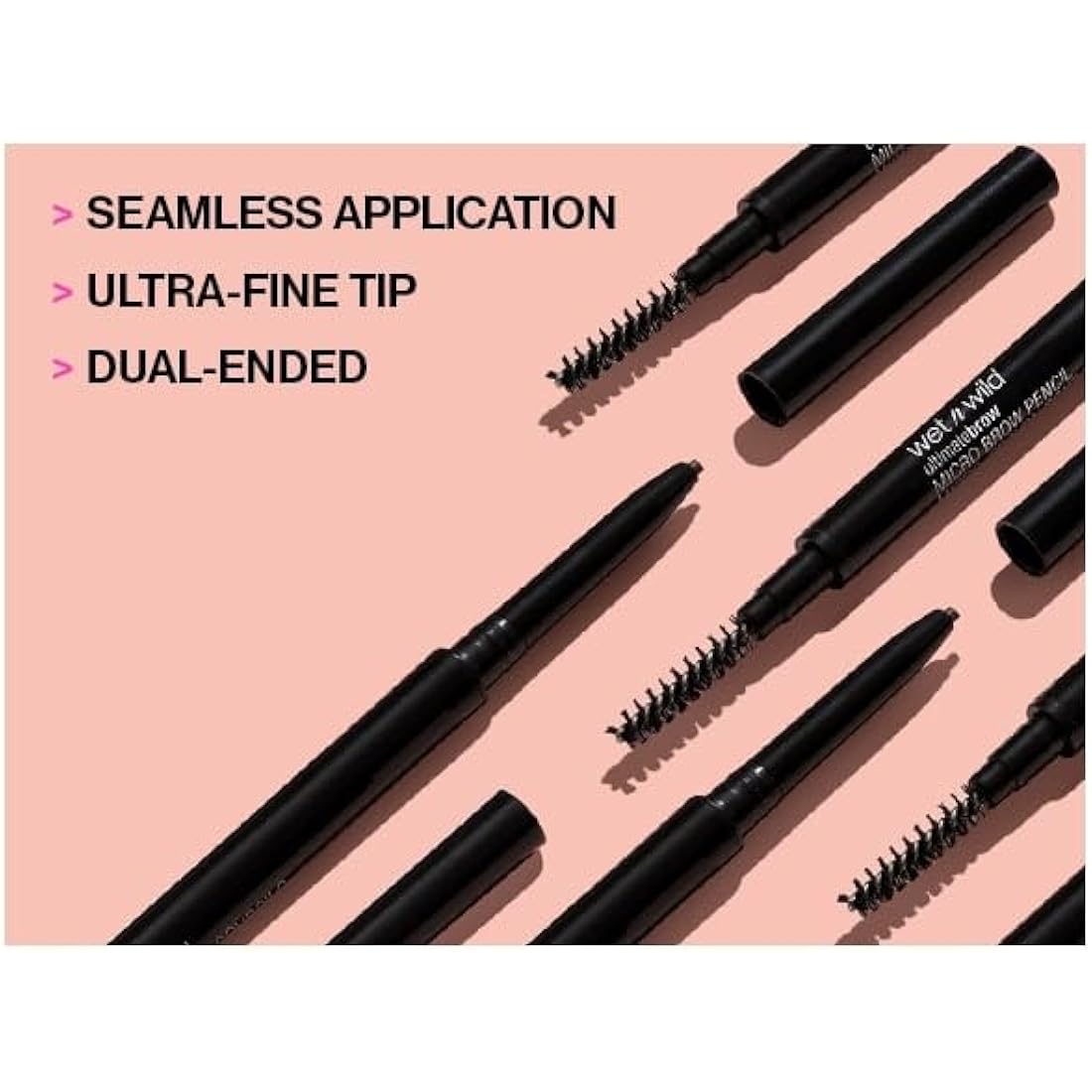 Wet n Wild, Ultimate Brow Retractable Pencil, Triangular and Ultra-precise Pencil Point, Pigmented Color that Perfectly Defines and Shapes Brows, Ash Brown