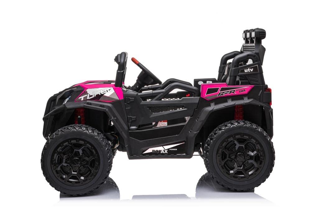 RZR Turbo UTV-MX-ii *2 SEATER* 24V 4x Motors 4x4 Electric Kids Ride On Car (White)