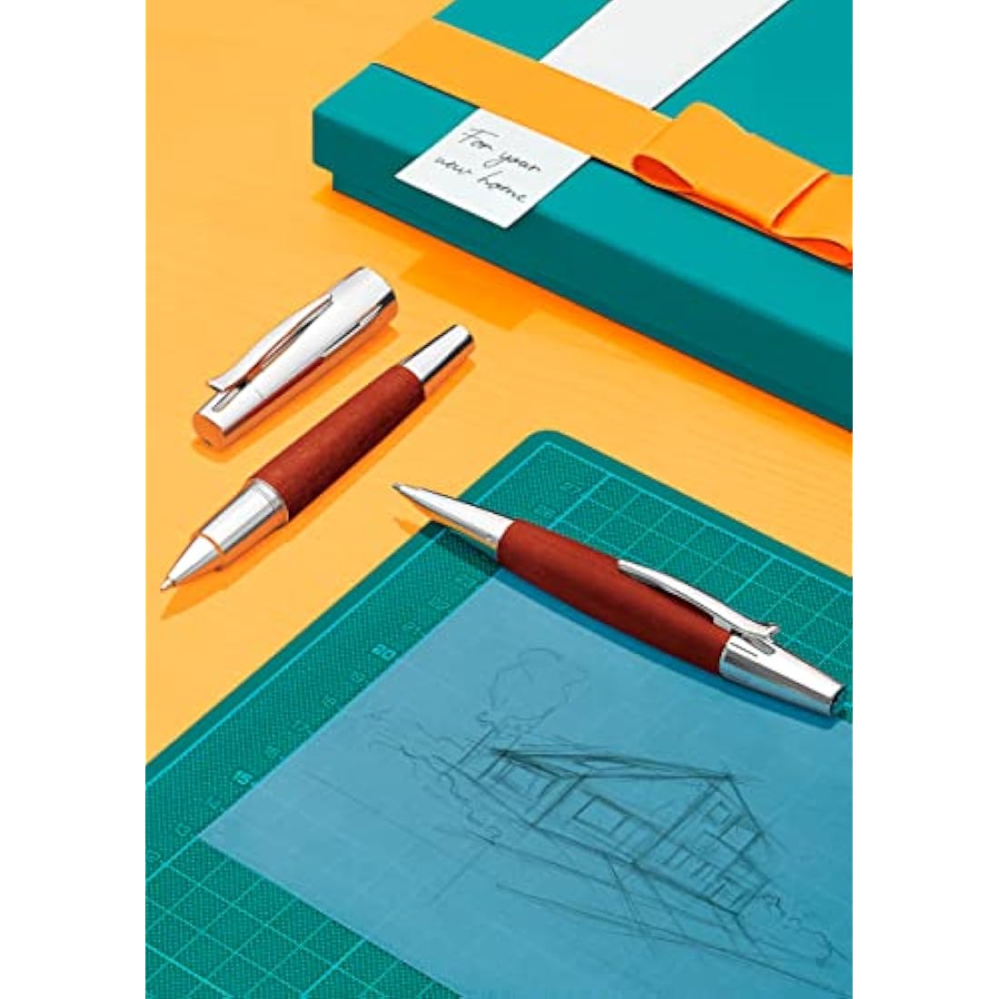 PROP.PENCIL WOOD/CHROME SHINY BROWN