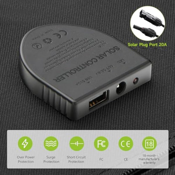 ALLPOWERS 140W Foldable Solar Panel,Portable Solar Charger,Portable Solar Panel Solar Kit for Most Solar Generator, Portable Power Station, Laptops, Cellphone, Outdoor, Camping,RV