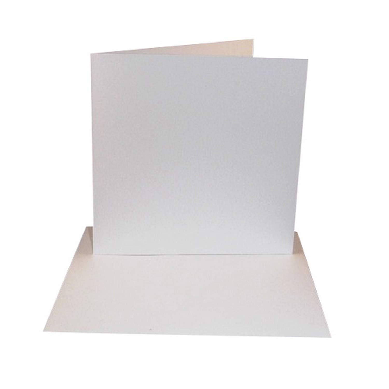 50 Pack - 6x6 White Card Blanks & Envelopes - UK Card Crafts