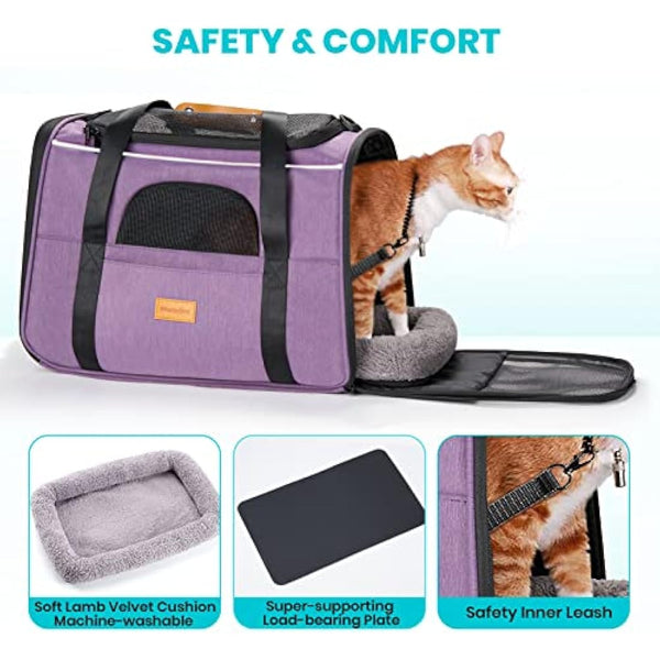 Morpilot Breathable Mesh Small Animal Carrier with Travel Cage and Water Bottle for Hamster, Guinea Pig, Rat, Sugar Glider, Hedgehog, Squirrel - Pink