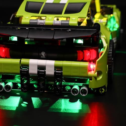 BRIKSMAX Led Lighting Kit for Lego Technic Ford Mustang Shelby GT500- Compatible with Lego 42138 Building Blocks Model- Not Include The Lego Set