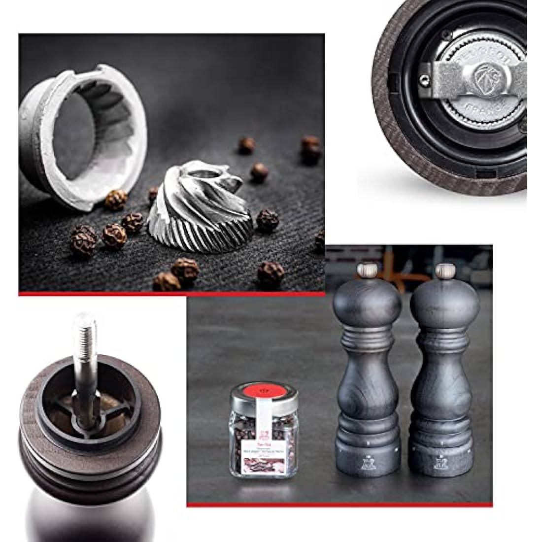 Peugeot Saveurs d'Epices Paris U'Select Pepper Mill, Wood, Chocolate, 7.60 x 7.60 x 40.00 cm