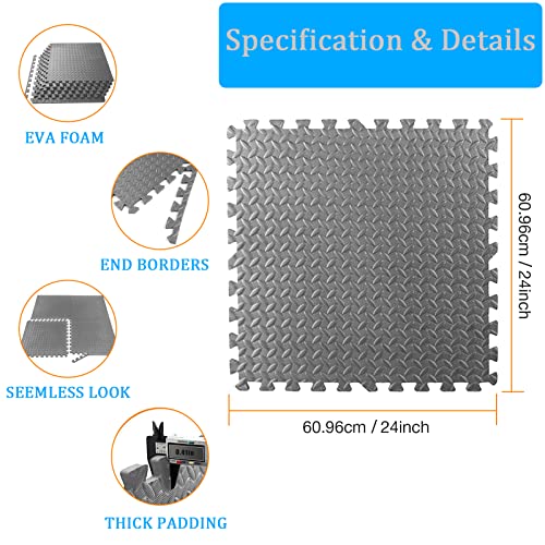 REALIKE Exercise Foam Mat Protective Flooring Mat Eva Puzzle Rubber Cushions Interlocking Tiles Gym Mats for Fitness sport workout Play