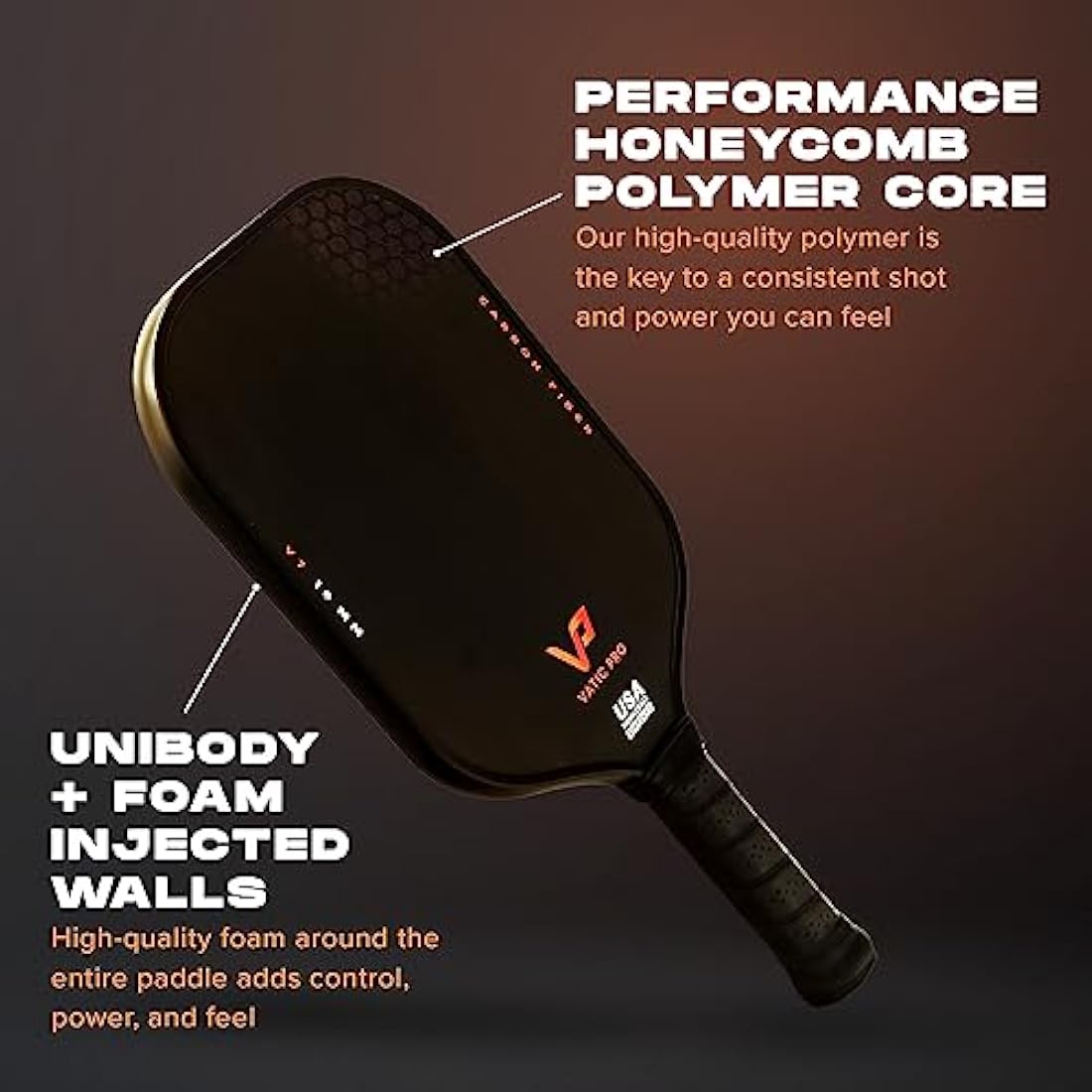 Vatic Pro Kohlefaser, 16 mm, thermogeformt mit Schaumstoffwnden, inkl. Paddelabdeckung