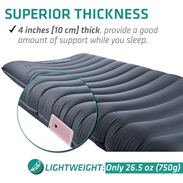 Trekology UL80 Camping Mat, Camping Sleeping Mat, Camping Bed inflating Camping Roll Mat, Camping Mattress Inflatable Camping Mat Camp Mat Lightweight Sleeping Mat Sleeping Pad Roll Up Mattress Single
