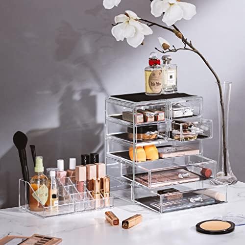 Sorbus Acrylic Cosmetic Jewelry Storage Box Spacious Design Ideal for Bathroom, Dresser, Dressing Table and Countertop