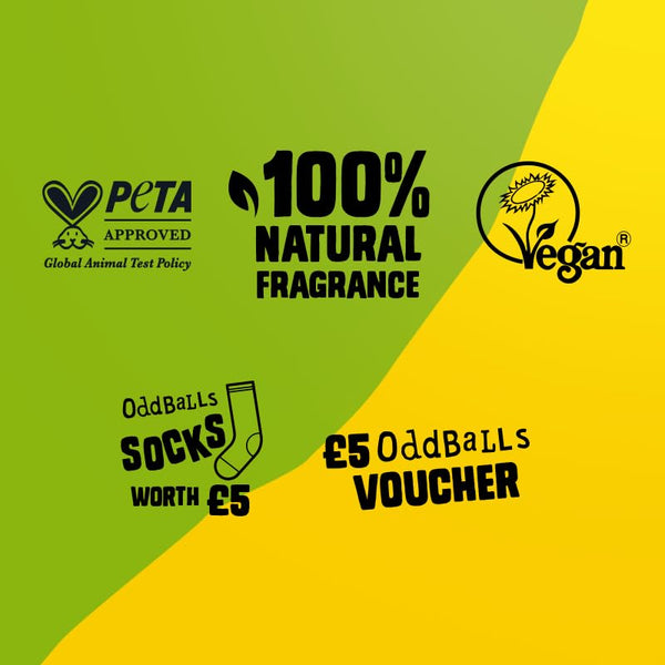 Original Source x Oddballs Boxer Bonanza Gift Set with Crisp Apple and Mint & Tea Tree Shower Gel and Boxers, Gifts for Men, Birthday Gift, 100 Percent Natural Fragrance, Vegan, Cruelty Free