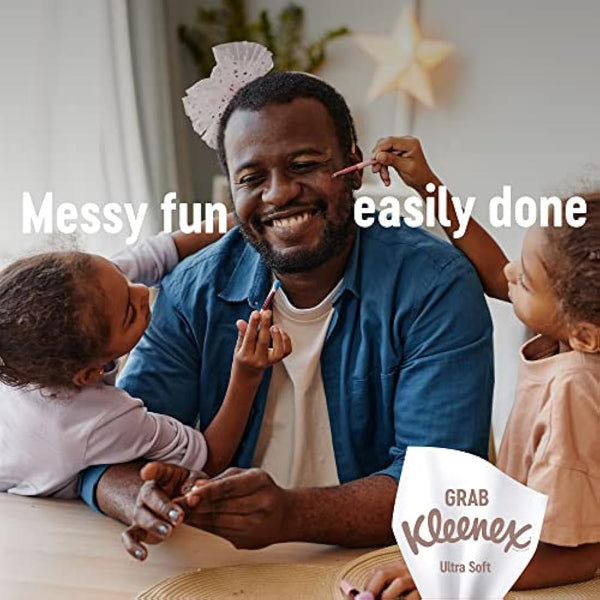 Kleenex® Ultra Soft Tissues Mega Pack - 1,344 Sheets (12 Boxes x 112 Sheets) -– Beautifully Soft and Silky Tissues