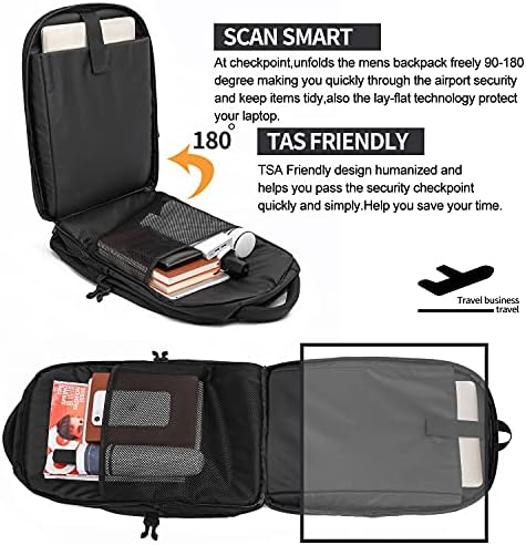 WENIG Laptop Backpack,Extra Large Business Travel Work Computer Rucksack with USB Charging Port