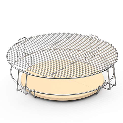 onlyfire BBQ Cooking Grate System Fits for 22.5" / 57cm Weber Kettle Grill and Other Similar Size Kettle Grills