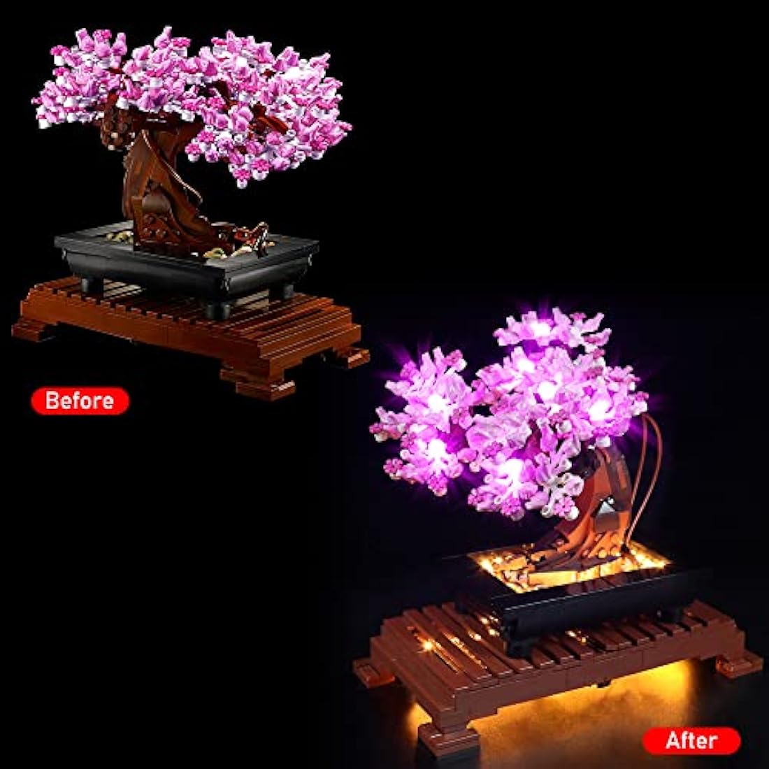 LocoLee Light Set for Lego Bonsai Tree, Led Decoration Lighting Kit for Lego 10281 Bonsai Tree Building Blocks Model,Botanical Collection Creative Home DéCor DIY Projects,No Lego