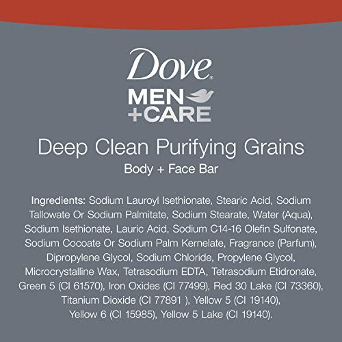 Dove Men+Care Body and Face Bar, Deep Clean 4 oz, 2 Bar