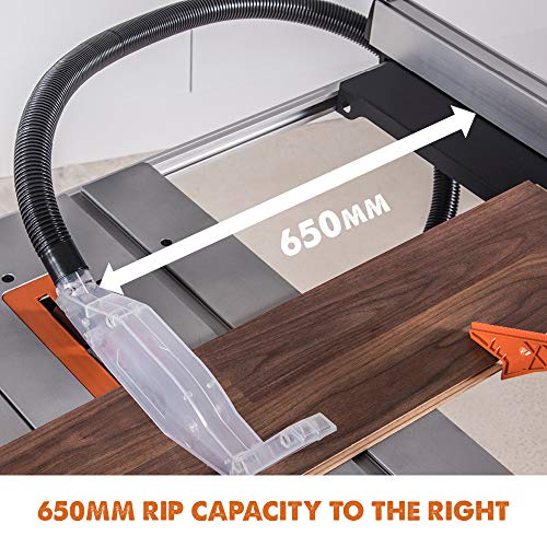 Evolution Power Tools R255TBLX+ Table Saw With Stand (Next Gen Rage 5-S) Multi-Material Cutting Blade Included Cuts Wood Metal Plastic, 45˚ Bevel, +/- 60˚ Mitre Angle, 85mm Cut Depth, 1800w Motor 240v