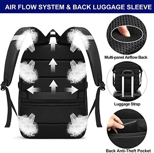 WENIG Laptop Backpack,Extra Large Business Travel Work Computer Rucksack with USB Charging Port