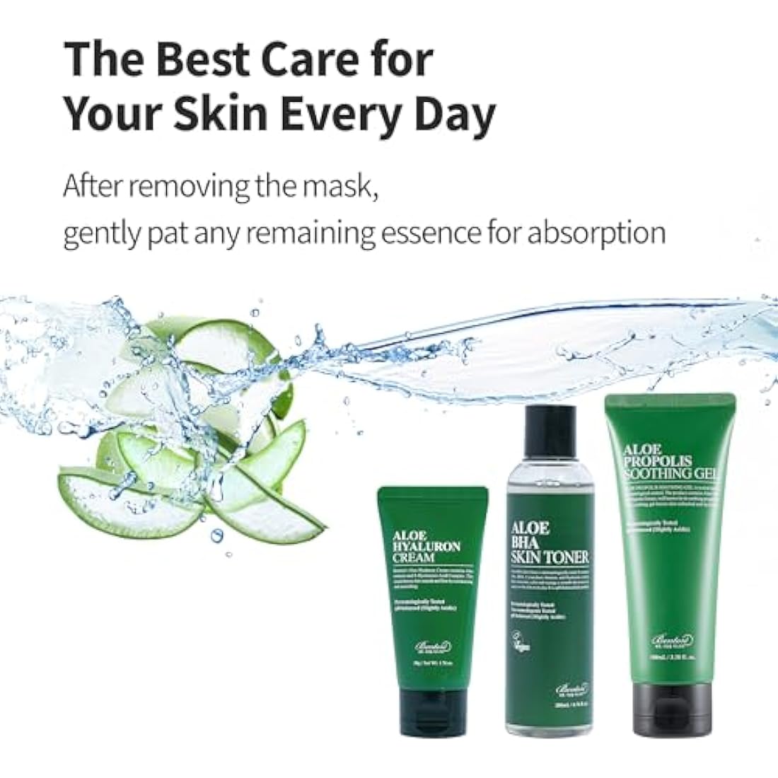 BENTON Aloe Soothing Mask Pack 23g 10 Pack - Aloe & Green Tea Leaf Water Contained Hydrating and Cooling Facial Mask Sheet, Fresh Moisturizing and Cooling Effect