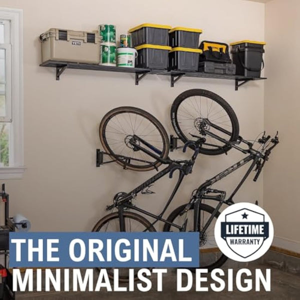 StoreYourBoard SwivelStow Mountain Bike Storage Rack 2 Pack – Heavy Duty Bike Hanger, No-Lift Bike Wall Mount for Garage Bike Storage, MTB and E-Bike, Holds 70 lbs, Patent-Pending