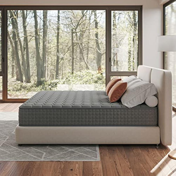 Vesgantti 3FT Single Mattress, 10 Inch Hybrid Mattress with Breathable Memory Memory Foam and Individually Pocket Spring - Medium Firm, Grey