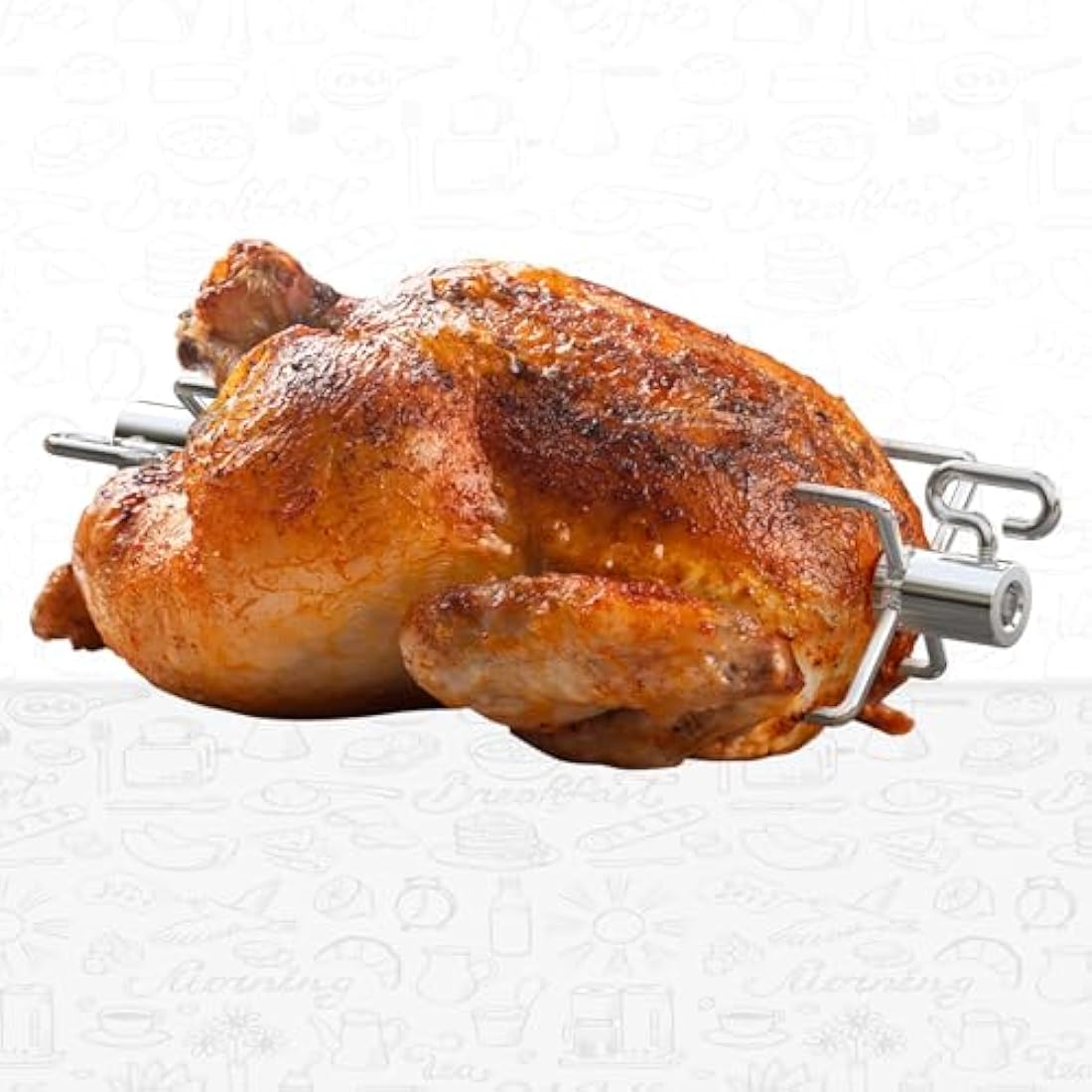 Onlyfire 6008 BBQ Roast Rotisserie Skewer Forks for 8x8 mm Square Spit Rods