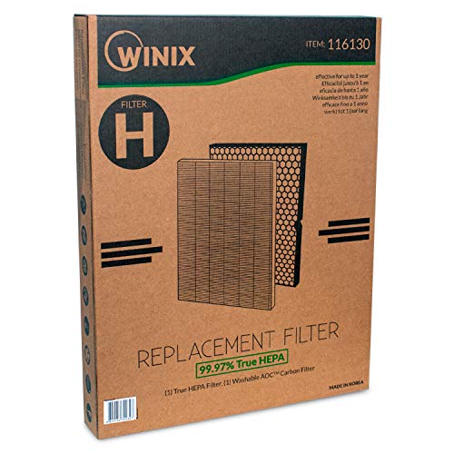 WINIX Air Purifier Replacement Filter H. H13 True HEPA Filter (99,999%) and Activated Carbon Filter - Compatible with WINIX ZERO S and 2020EU using