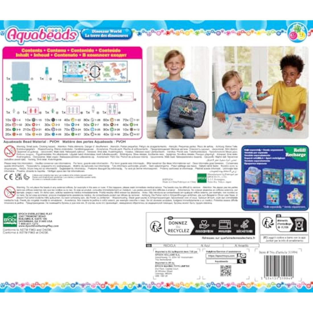 Aquabeads Dinosaur World,Art & craft bead kit 31994