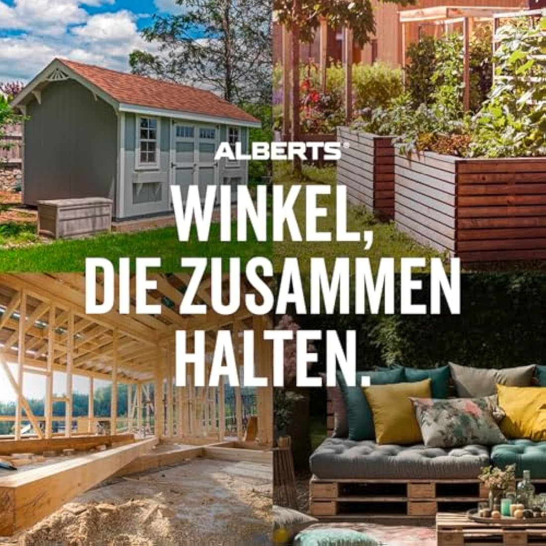 GAH-Alberts 332747 Angled Connecting Panels Raw Steel with Yellow Galvanised Surface in Assortment Box