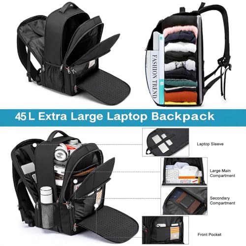 Della Gao Laptop Backpack,Extra Large Anti-Theft Business Travel Laptop Backpack Bag with USB Charging Port