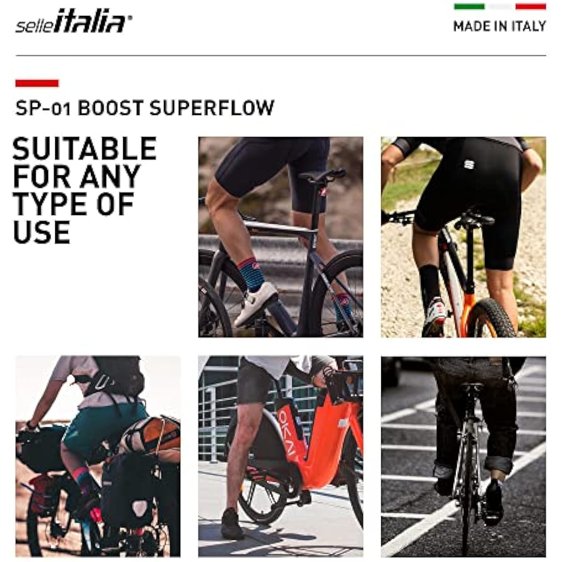 Selle Italia SP01 BOOST Saddle 146x250mm (L3) Superflow White -