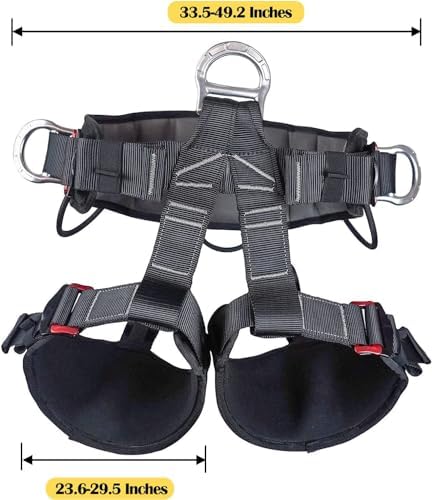 Tree Climbing Harness, Adjustable Thickness Widen Protecta Safety Harness, Half Body Harnesses for Rock Climbing Rescuing Work Fire Rescuing Caving