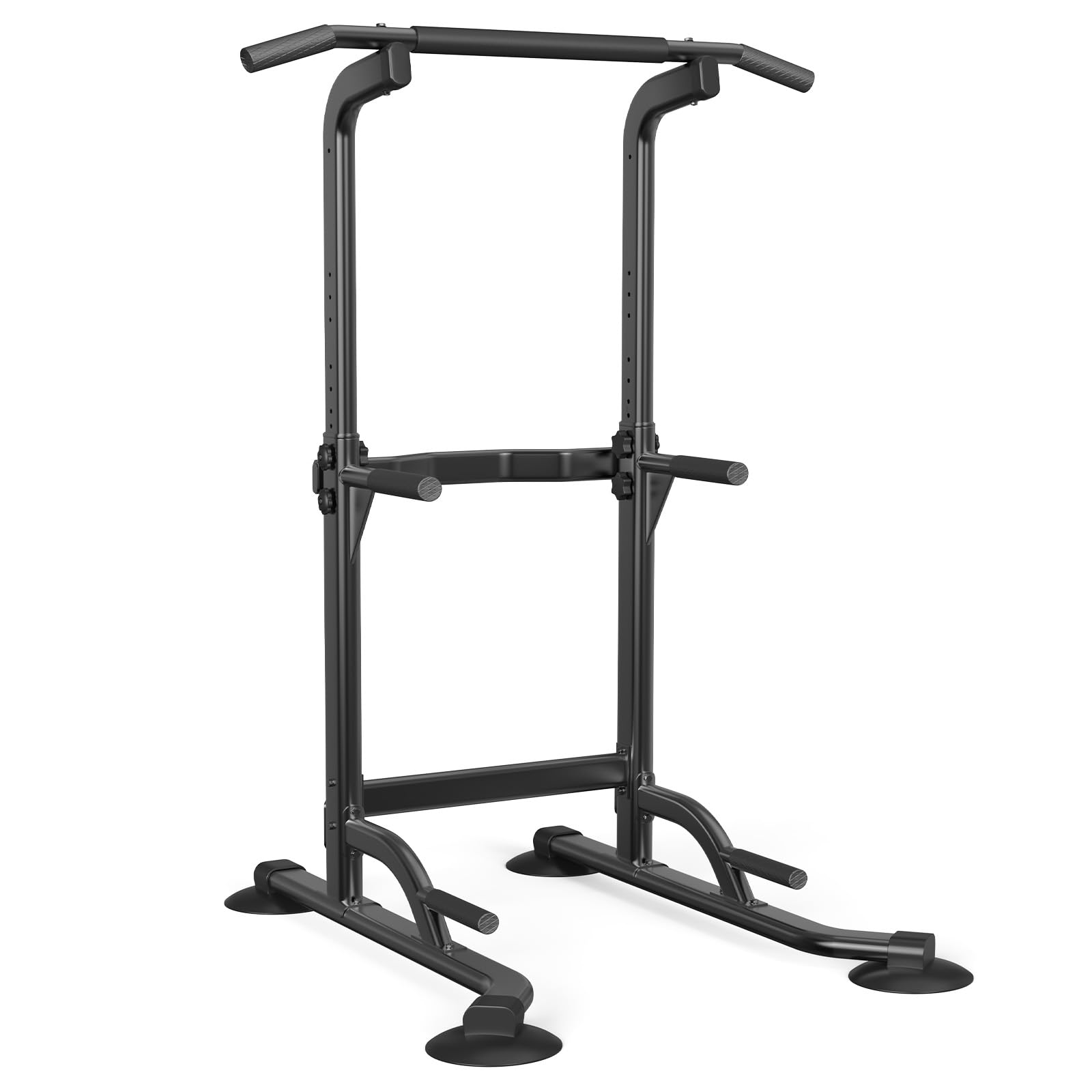 Dskeuzeew Power Tower Dip Station Pull Up Bar, Adjustable Height Multi-Function Power Tower, Push Up Workout Abdominal Exercise for Home Gym Strength Training Fitness Workout Equipment