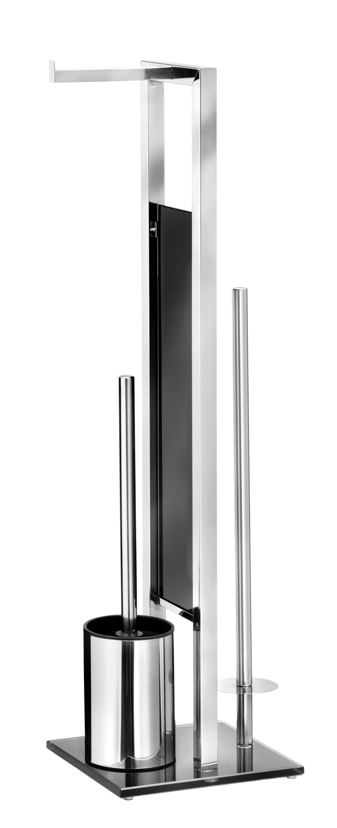 WENKO Juego de Pie Rivalta INOX Brillante, Rustproof stainless steel, Glossy Silver, 18 x 20 x 70 cm