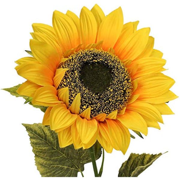 Briful 3 Packs Artificial Sunflower Large Fake Sunflowers 9" Silk Flowers Heads 33" Tall Artificial Flowers Bulk for Home Office Wedding Décor Floral Arrangement Centerpieces