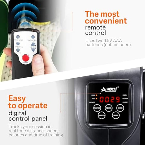 AOODIL Under Desk Elliptical Machine, Electric Seated Pedal Exerciser with Remote Control and LCD Display, Mini Stepper for Exercise Workout, Adjustable Speeds Leg Exerciser for Seniors and Adults