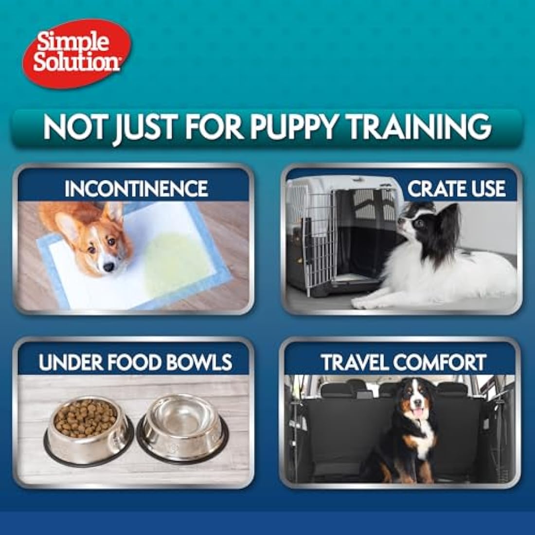 Simple Solution Absorbent Premium Dog and Puppy Training Pads -Pack of 14