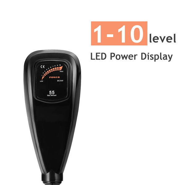 COSTWAY Electric Trolling Motor, 12V 55LBS/24V 86LBS Transom Mounted Outboard Motor with Telescopic Handle & LED Battery Indicator, Bow Mount Boat Engine for Freshwater Saltwater (24V 86LBS)