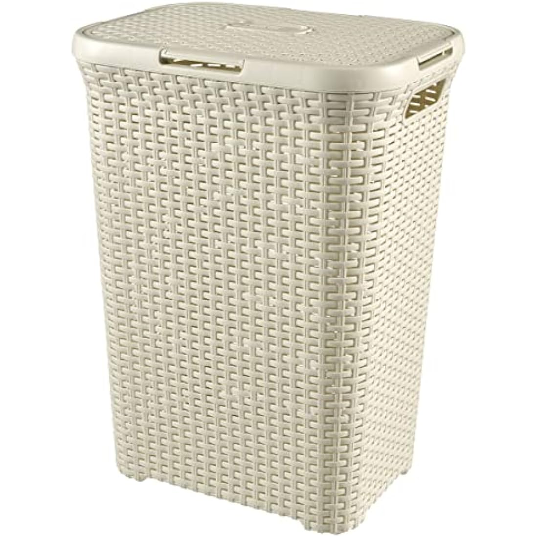Curver Style 60 Litre Laundry Hamper, Vintage White