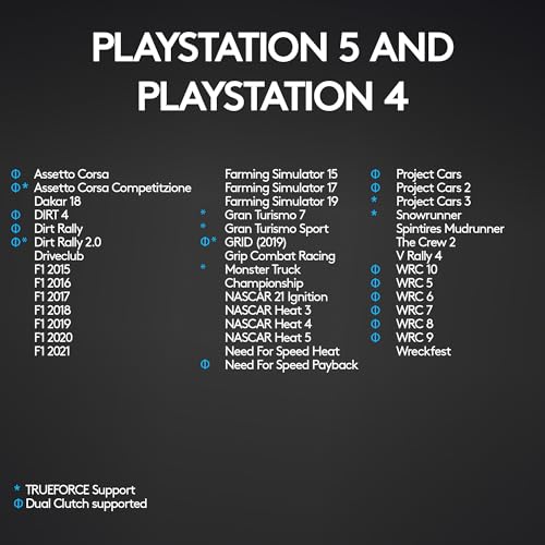 Logitech G G29 Driving Force Racing Wheel and Floor Pedals, Real Force Feedback, Stainless Steel Paddle Shifters, Steering Wheel Cover for PS5, PS4, PC, Mac - Black