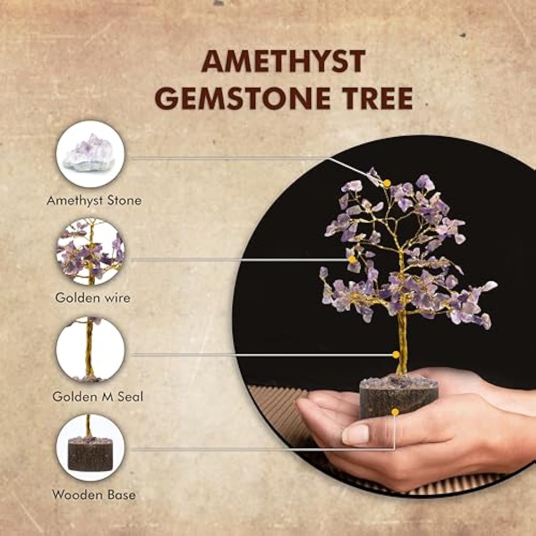 Wonder Care Amethyst Crystal Tree for Home Decorations Crystals and Healing Stones Witchy Room Crystal Decor Tree Crystal Gifts Gem Tree Christmas Tree Stands for Real Tree…