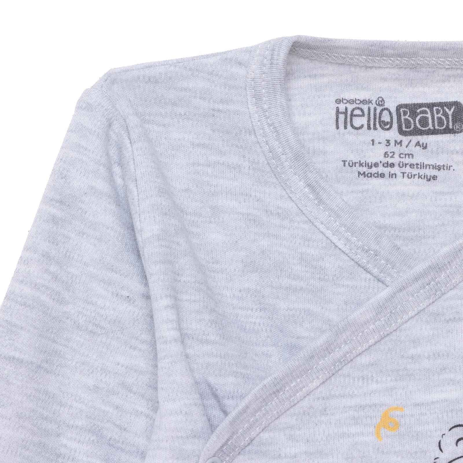 HelloBaby Newborn Body-Footed Bottom - Grey