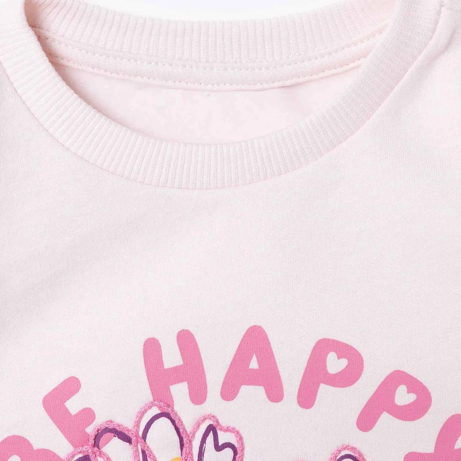 HelloBaby Motto Girl Jogging Set - Light Pink