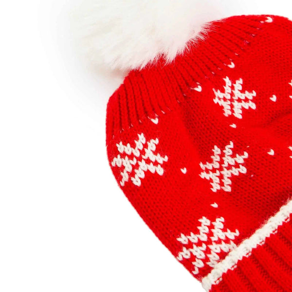 Little Plane Unisex Christmas Beanie - Red