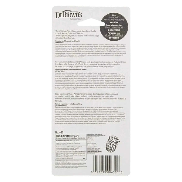 Dr. Brown's Travel Caps Narrow Neck 3 pcs