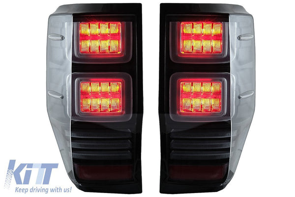 KT Pair LED Sequential Rear Lights Tail Lamps Ford Ranger 12-18 Dynamic LHD