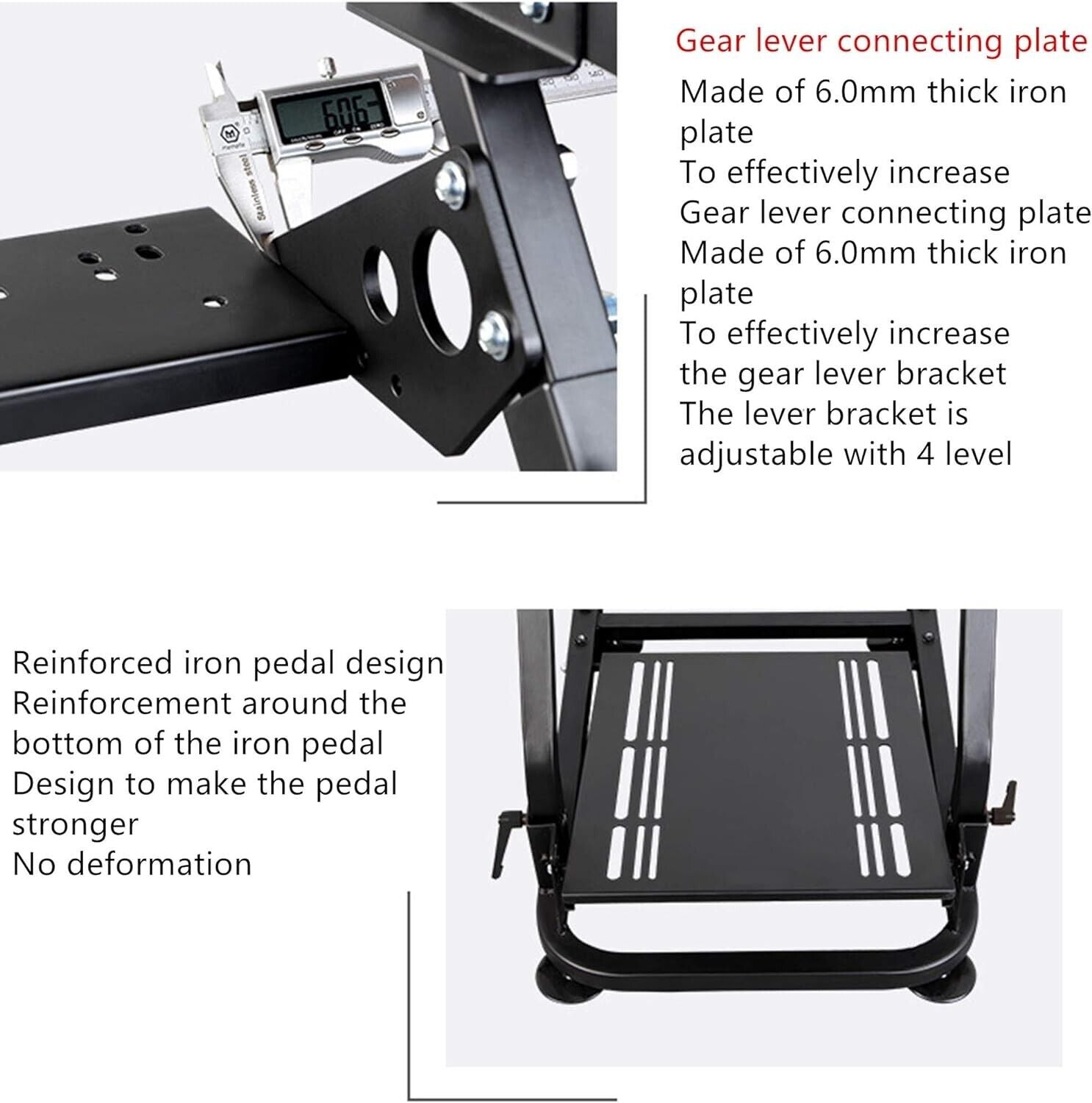 DR 2024 Driving Game Sim Racing Frame Stand for Wheel Pedals Xbox PS PC Console