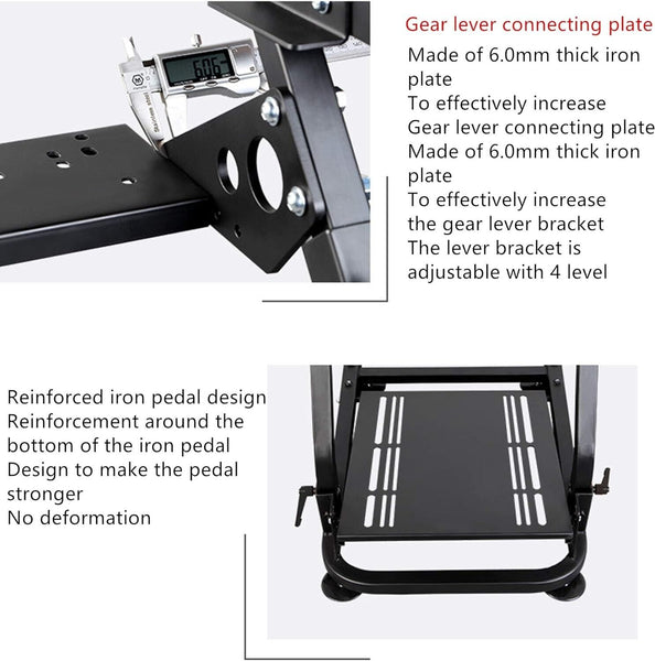 DR 2024 Driving Game Sim Racing Frame Stand for Wheel Pedals Xbox PS PC Console